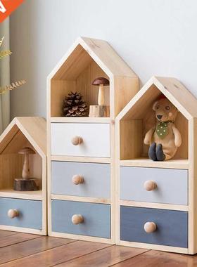 Small Shelf Porch Drawer Wooden Cabinet Bedside Storage