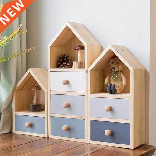 Small Shelf Porch Drawer Wooden Cabinet Bedside Storage
