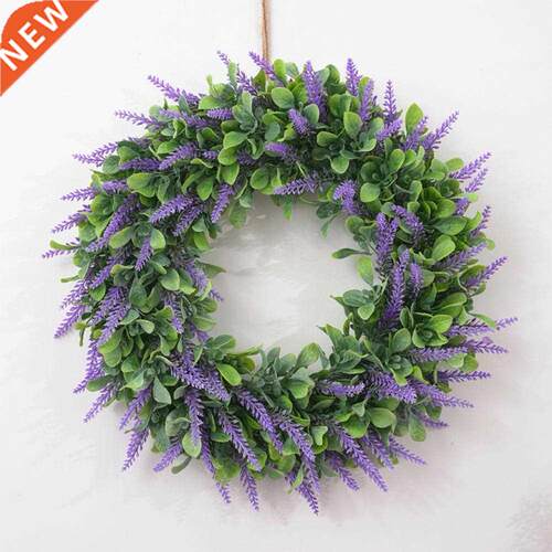 46cm Artificial Flower Leaf Wreath Garland Holiday Party Doo