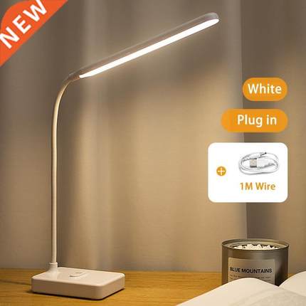 LED Stand Desk Lamp Modern Office Reading Table Light Touch