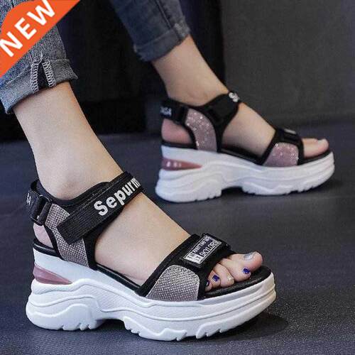 2021 New Summer Ladies Sandals Platform Platform Shoes Casua