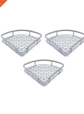 3 Layer Triangular Shower Caddy Shelf Bathroom Corner Rack S