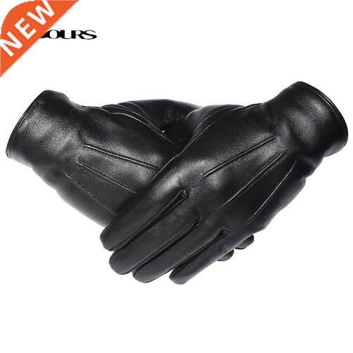 GOURS Winter Gloves Men Genuine Leather Gloves Touch Screen