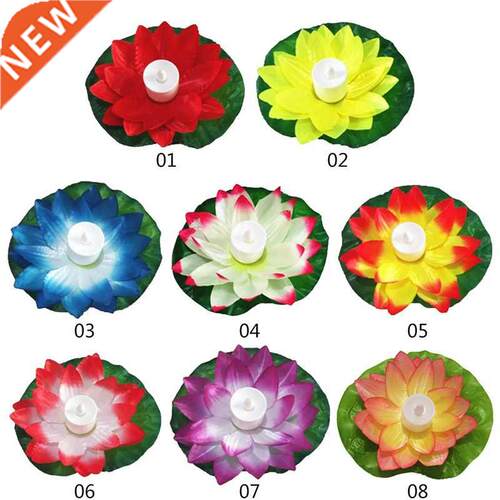 Electronic Candle Lotus Light Floating Flower Waterproof