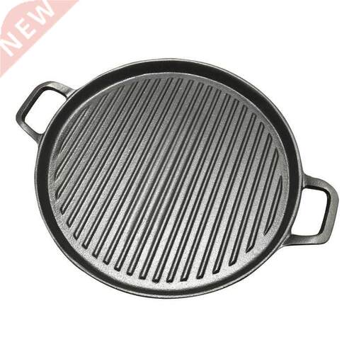 0cm Thickened Striped Cast Iron Steak Frying Pan BBQ Grill