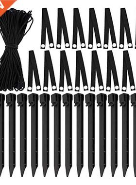 31 Pcs Tree Stake Kits,Anchoring Tree Stakes+Tree Straps+Rop