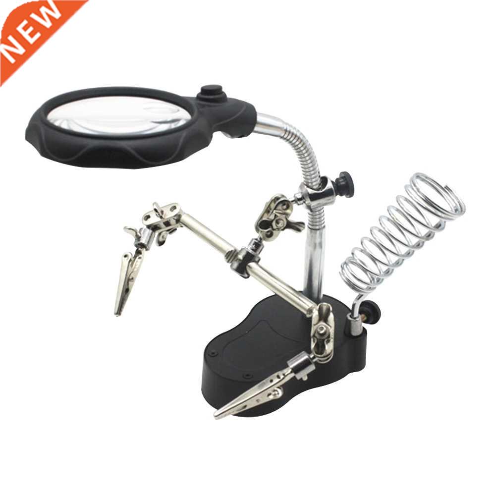 3.5X 12X Lab Soldering Iron Stand Helping Hand Reading Inspe