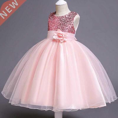 Baby Girls Sequins Flower Party Tutu Dress Clothes Children