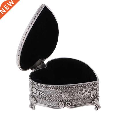 Silver Jewelry Box Heart Shape For Jewelry Display, Jewelry