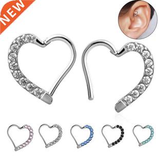 New Top 10 eel Moon Shaped Hinged Seent Hoop Nose Ring Nip