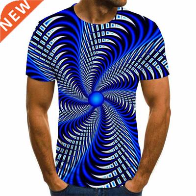 2022 new three-dimensional graphic T-shirt men's casual ops