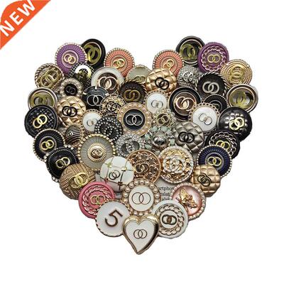 10Pcs Metal Covered logo Buttons Upholstery Crafts Round