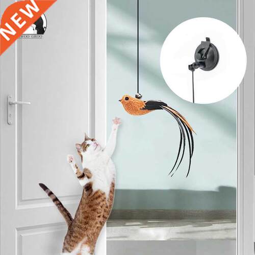 Simulation bird Cat Toy Retractable Hanging Door Type Cat Sc