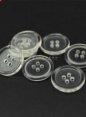 Texture Universl Trnsprent Button Four-Eye Resin Buckle