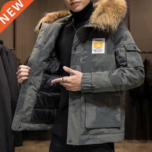 90% White Duck Down Padded Winter Men's Warm Down Coats Fash