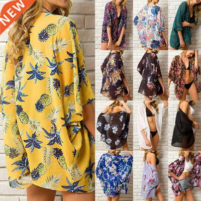 13 Colors Hot Summer Women Floral Kimono Swim ver-Ups Female
