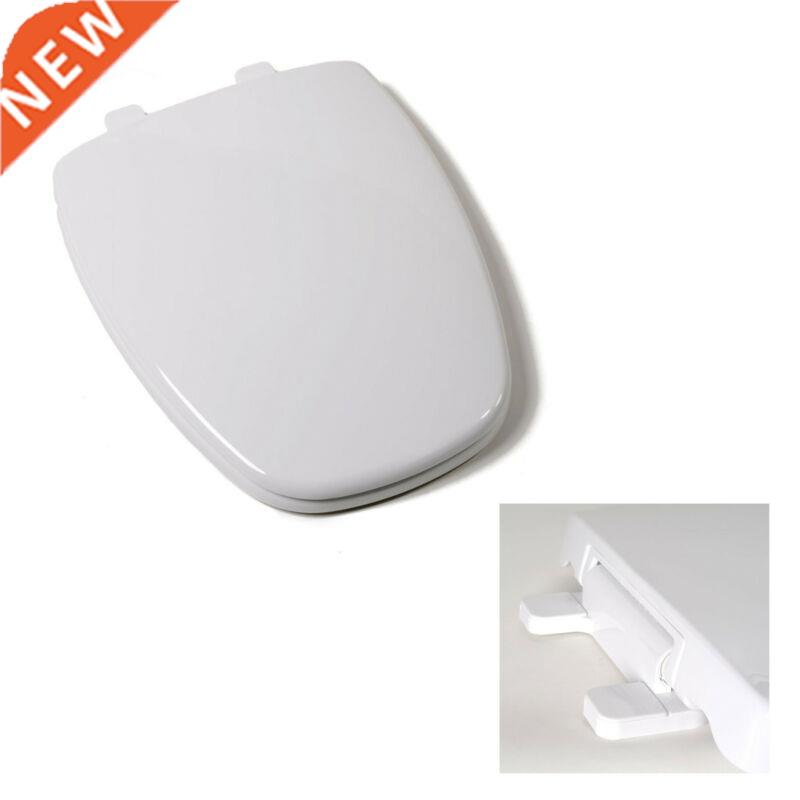 Deluxe Plastic Square Slow Close White Elongated Toilet Sea