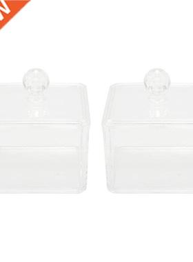 2X Cotton Swab Storage Dispenser Clear Cotton Ball Swab Hold