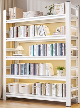 铁艺书架置物架落地多层家用简易书柜客厅收纳铁架子钢制学生书橱