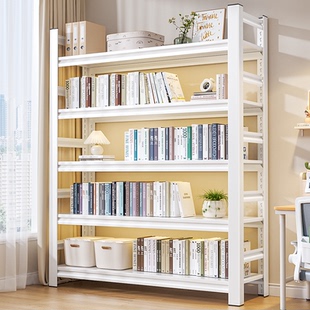 铁艺书架置物架落地多层家用简易书柜客厅收纳铁架子钢制学生书橱