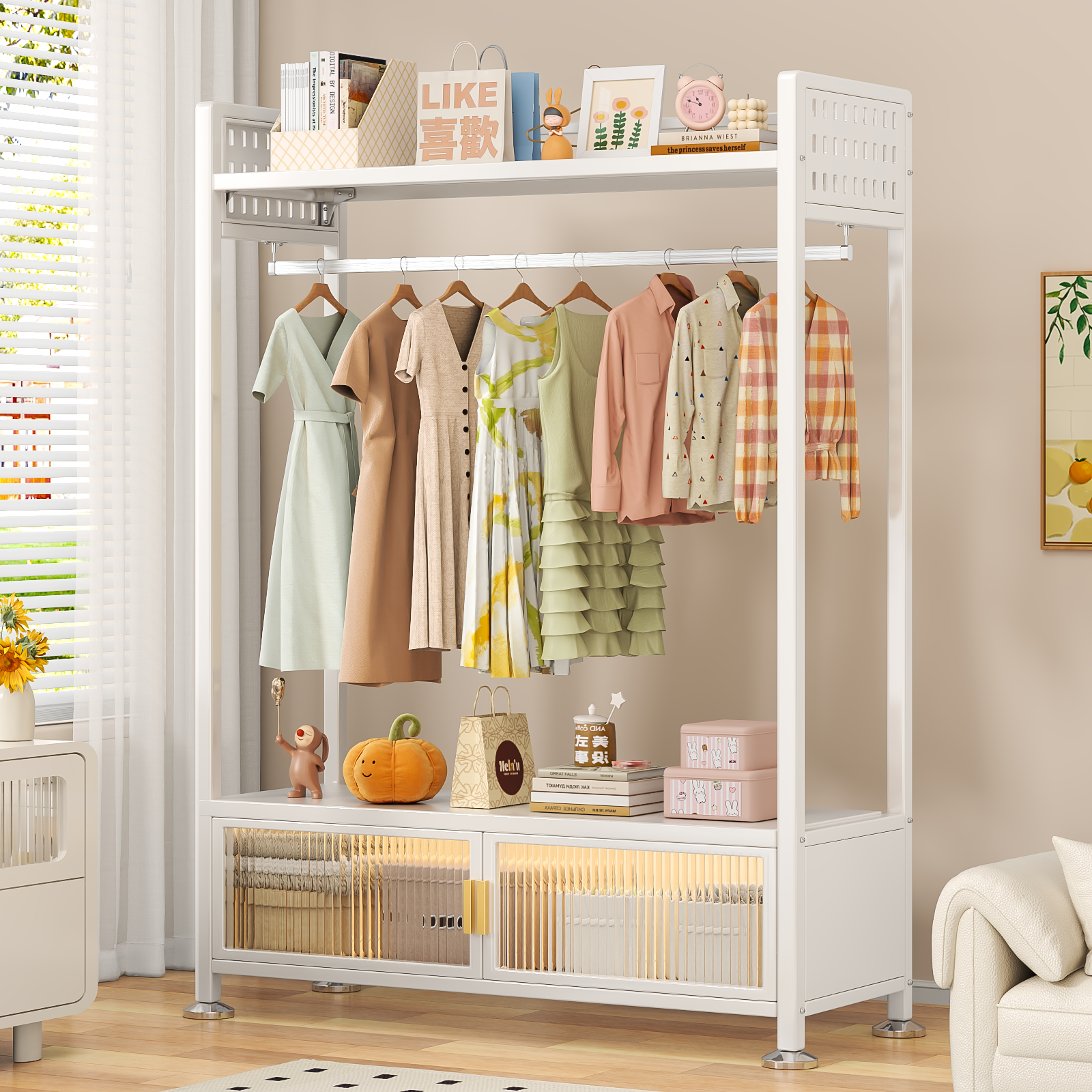 【储挂一体】收纳柜多功能挂衣架