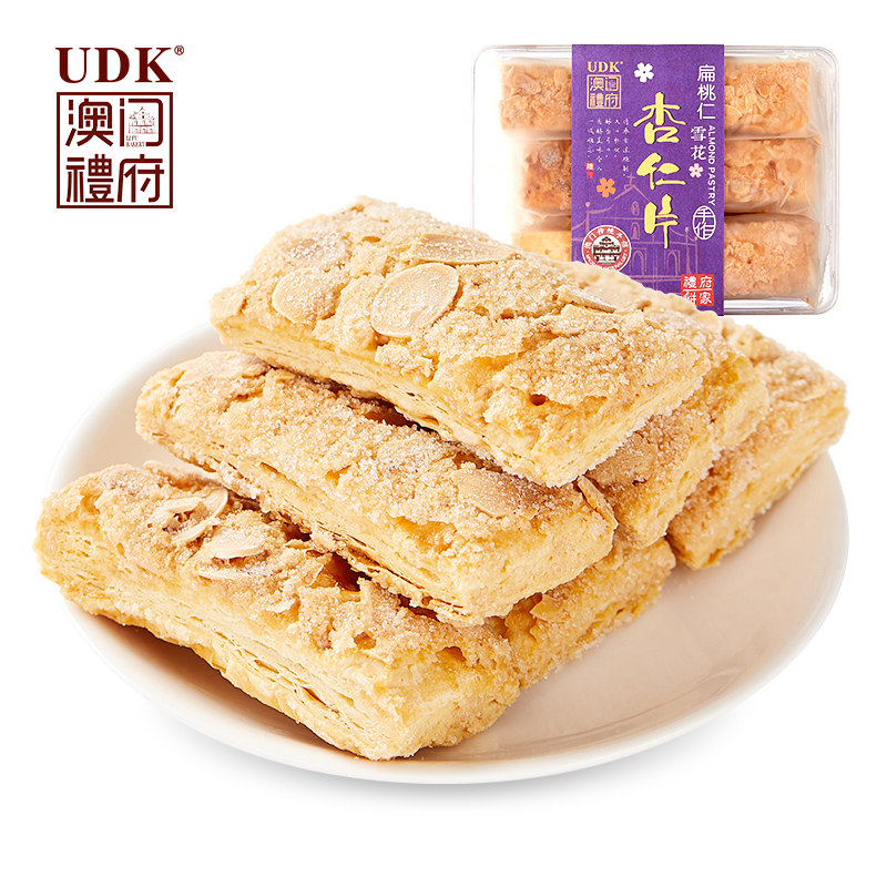 澳门礼府 扁桃仁雪花杏仁片250g 千层酥糕点下午茶送礼办公点心