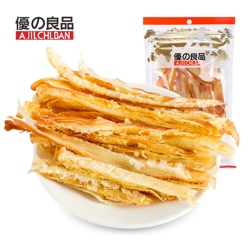 优之良品 碳烧鱿鱼条120g即食海鲜休闲零食手撕耐嚼炭烤鱿鱼丝