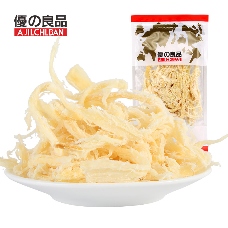 优之良品北海道鱿鱼丝50g海味即食鱿鱼丝耐嚼海鲜休闲零食小吃