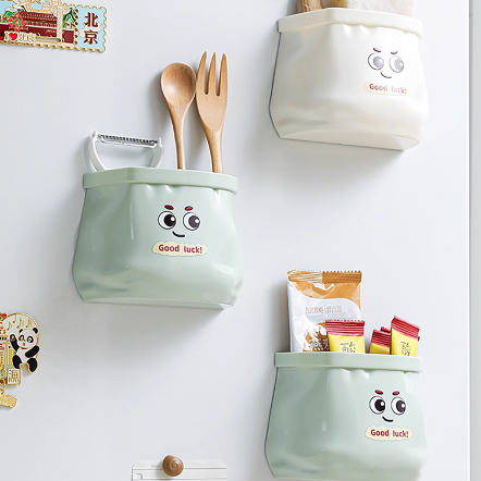 冰箱侧门收纳置物架家用厨房多功能保鲜膜储物壁挂式磁吸收纳盒