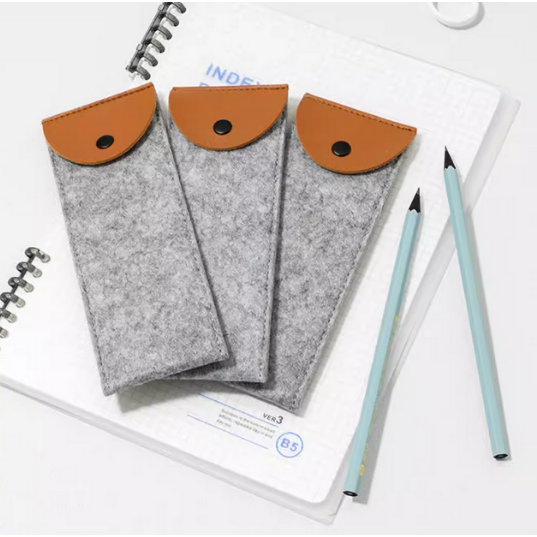 毛毡素描笔圆珠笔收纳包笔袋长方形条收纳套