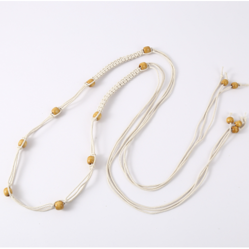 民族风编织细腰带女配裙子复古百搭腰绳休闲流苏装饰腰链收腰配饰