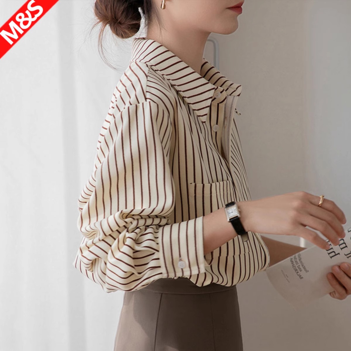 衬衣夏薄款复古通勤设计感上衣