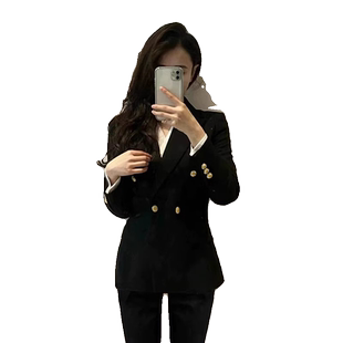 新款女春夏套装大学生公务员面试职业装时尚显瘦气质免烫西服正装