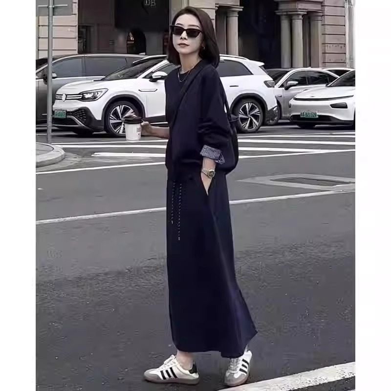 欧货休闲运动套装女秋装2026新款时尚洋气减龄卫衣半身裙两件套女