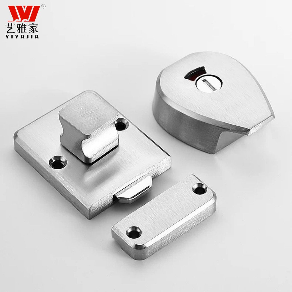 公共卫生间隔断五金配件门锁洗手间有无人指示锁厕所隔断插销锁