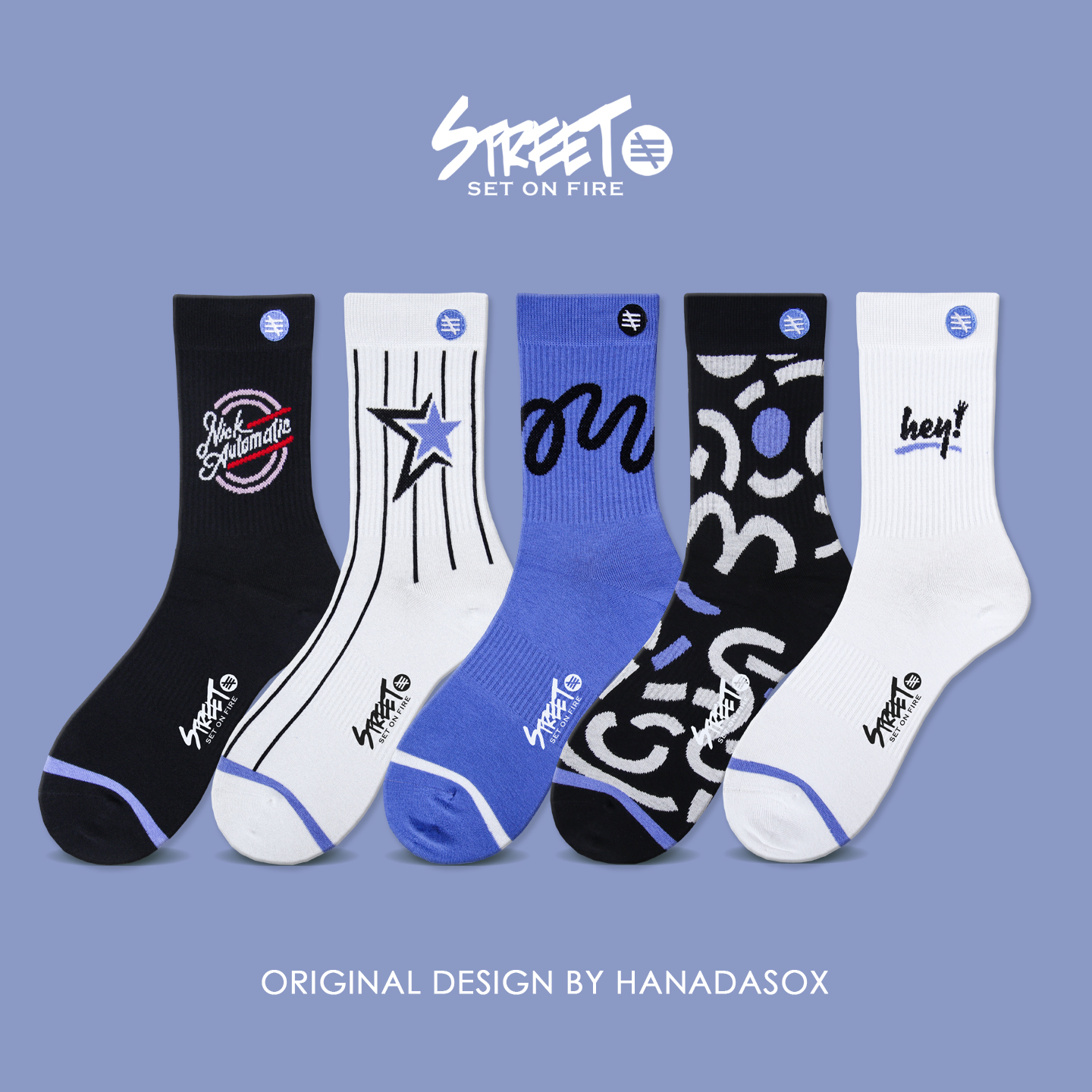 袜子男中筒潮袜秋冬新款纯棉抗菌