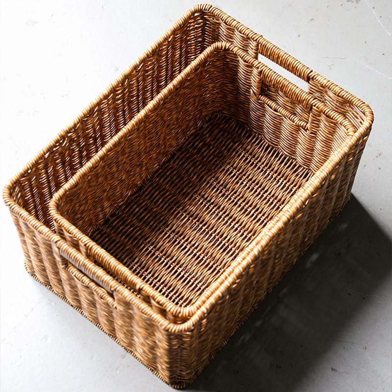 编织收纳筐桌面玩具杂物