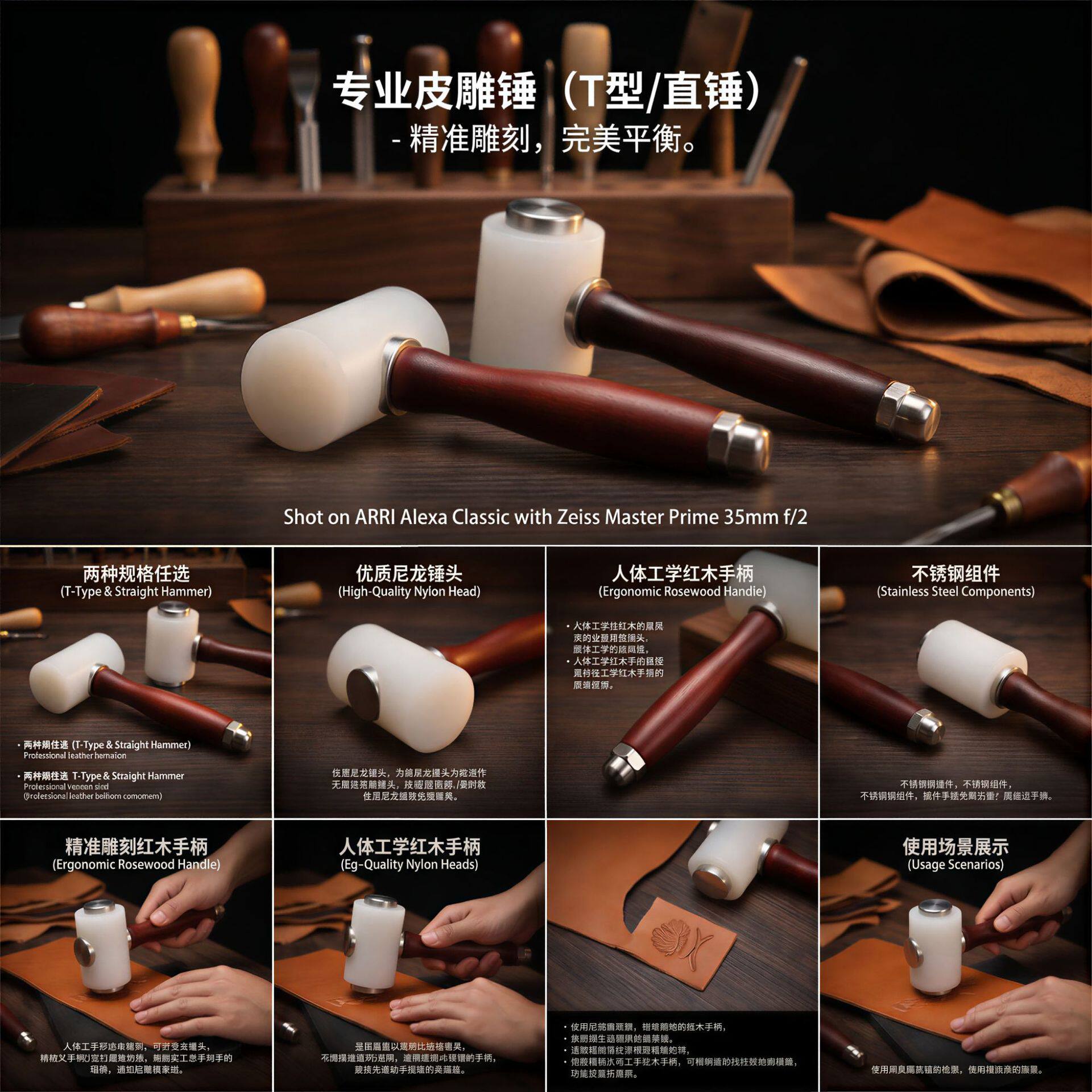 利众创尼龙皮雕锤DIY手