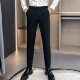 锥形休闲裤 大师兄轻熟男装 商务百搭修身 裤 纯色英伦松紧腰男 西装