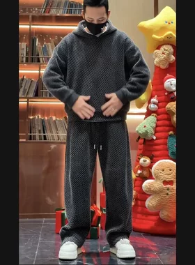 军哥穿搭男装店雪呢绒套装两件套