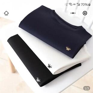 pampapop法式小蜜蜂短袖2025夏季新款刺绣男士T恤后时代pseny男装