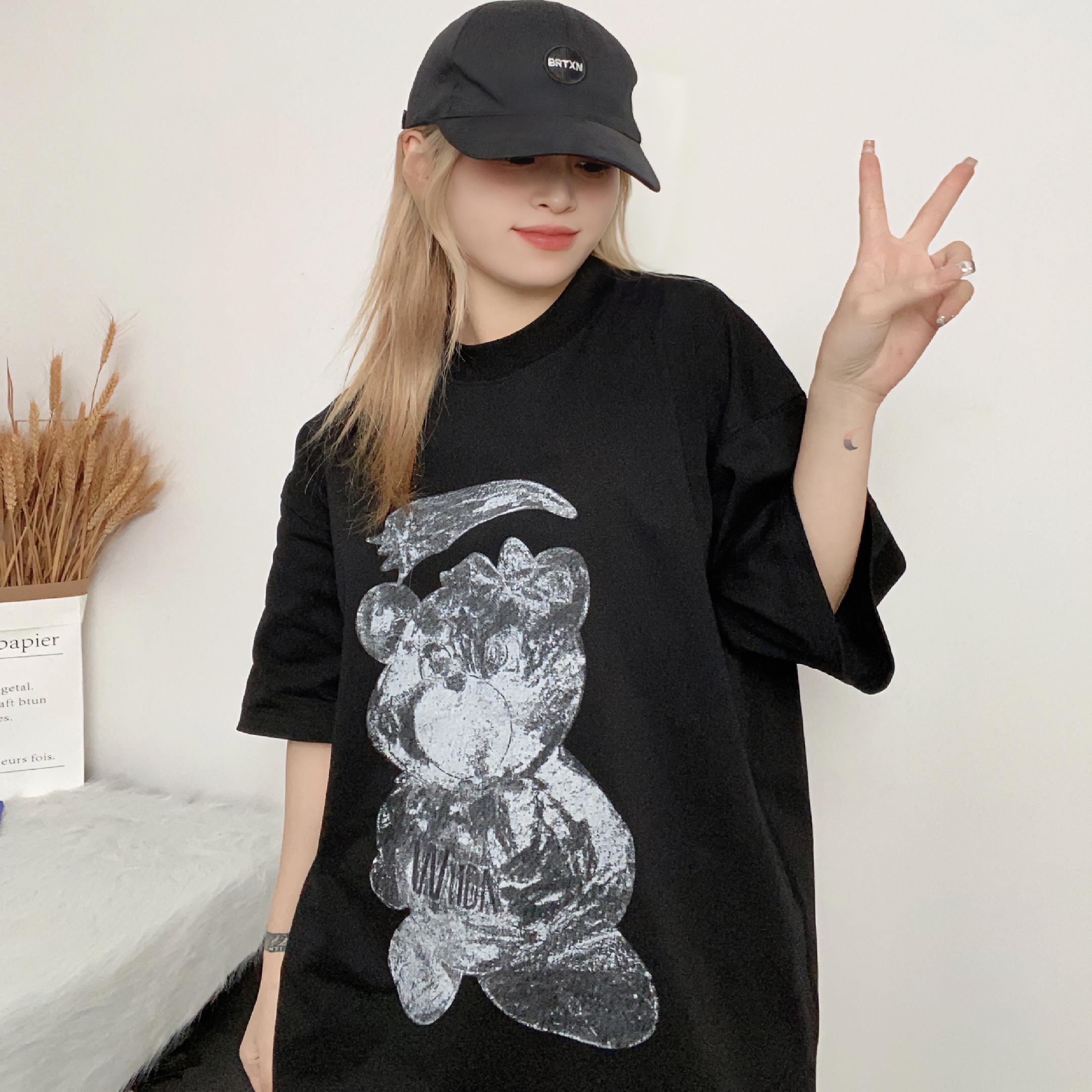WE11DONE 24SS WBTK官网同步小熊涂鸦印花情侣同款宽松短袖T恤