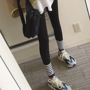 女外穿九分裤 高腰黑色打底裤 弹力紧身小脚裤 已出货