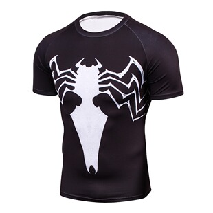 3D tights fitness T-shirt men's top3D印花紧身裤健身T恤男上衣
