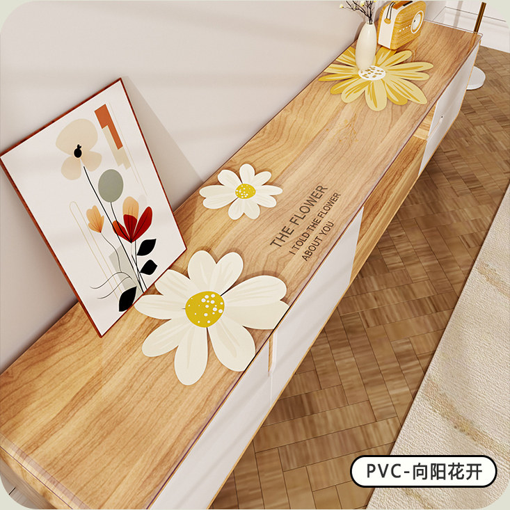 小清新客厅电视柜垫子半透明PVC防水防油防烫免洗台面保护垫塑料