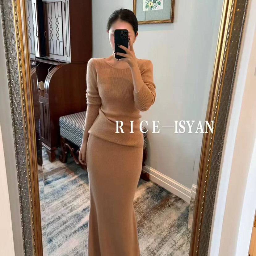 RICE- ISYAN-RICEIS气质简约休闲时尚针织衫（含30羊毛）WH01