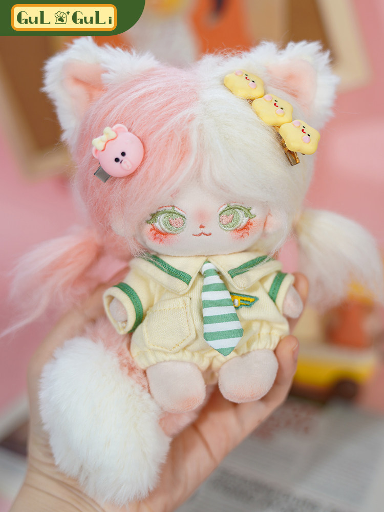 [GULI GULI] 미니 오렌지 폭스 베이비 백 10CM 스몰 하프 슈가 코튼 인형 의류 여성 인형 10CM
