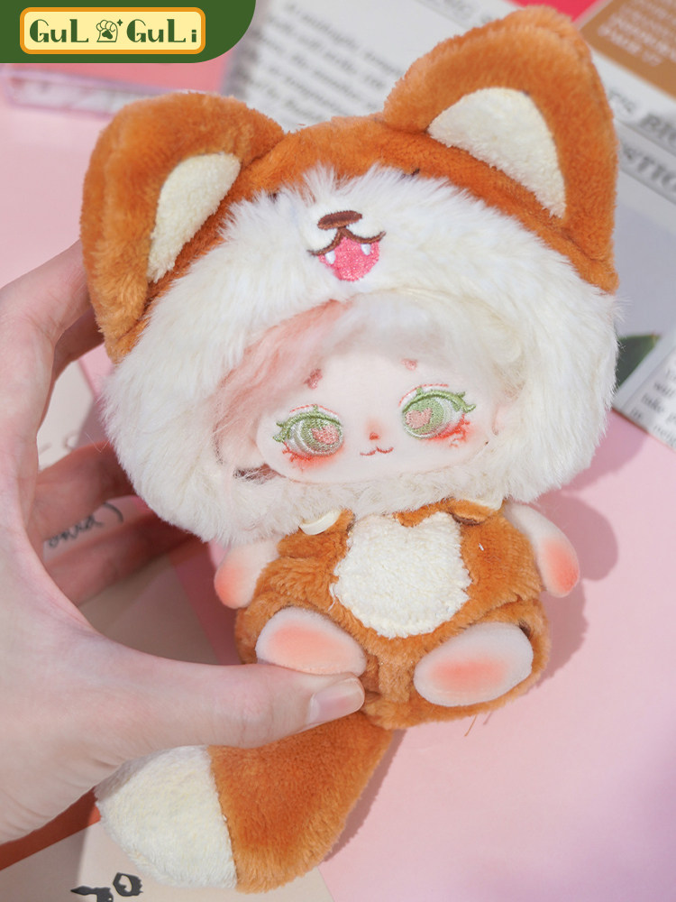 [GULI GULI] 미니 오렌지 폭스 베이비 백 10CM 스몰 하프 슈가 코튼 인형 의류 여성 인형 10CM