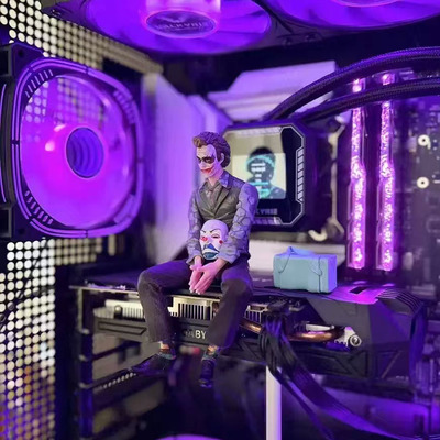 小丑手办机箱摆件海景房手办海景房机箱手办显卡手办摆件主机手办