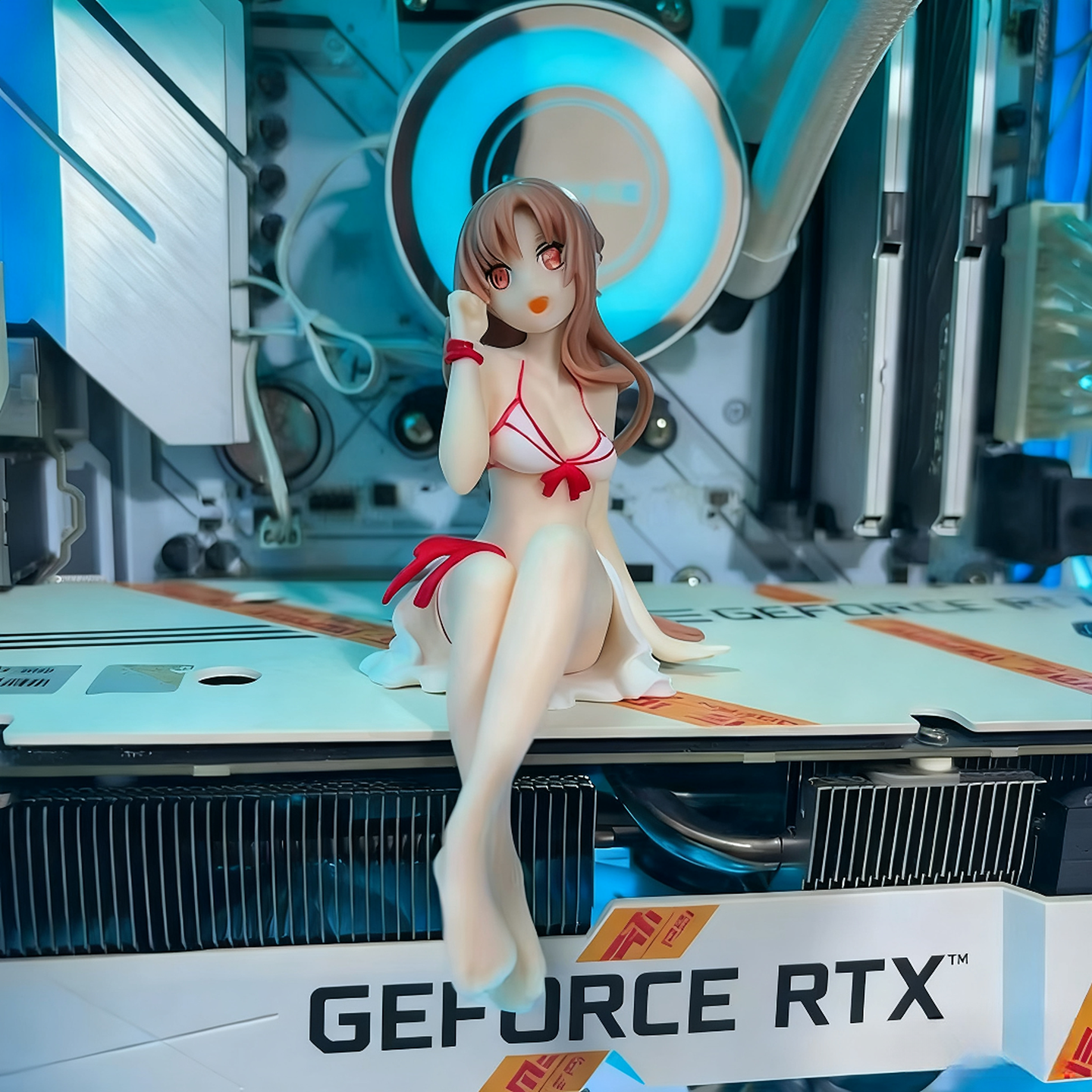 亚丝娜手办海景房手办机箱手办显卡手办电脑手办机箱摆件主机手办